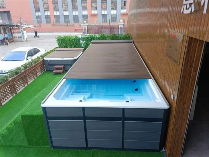 An Alu. Slated Cover For Pool